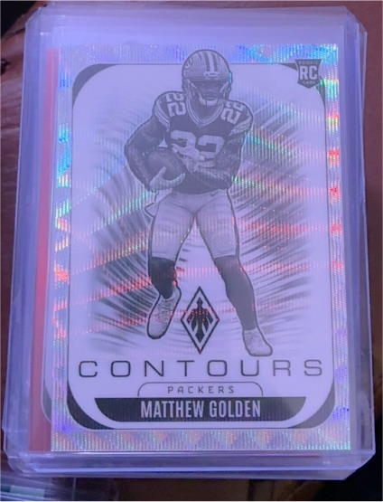 2025 Panini Phoenix #12 Matthew Golden Packers Contours — front