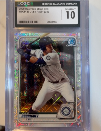 2020 Bowman Chrome Mega Box #BCP-19 Julio Rodriguez — front