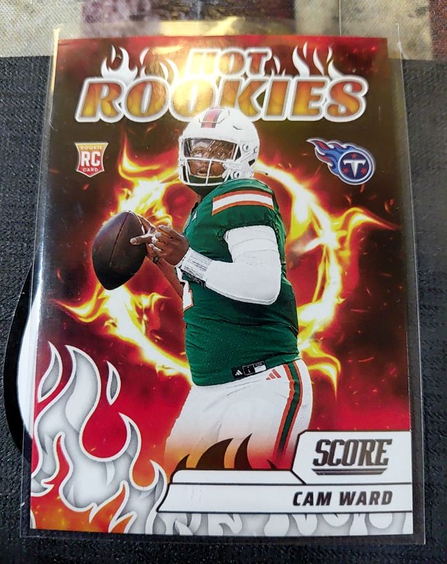 2025 Panini Score #1 Cam Ward Hot Rookies — front