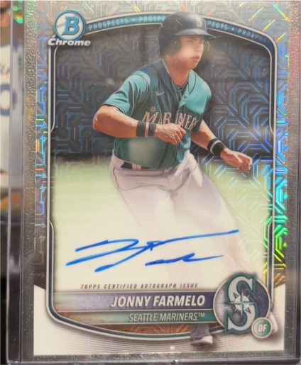 2025 Bowman Chrome #BMA-JFA Jonny Farmelo — front