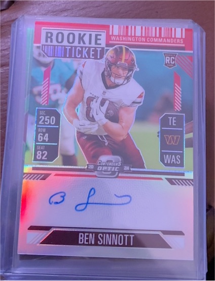 2024 Panini Contenders Optic #136 Ben Sinnott Rookie Ticket — front