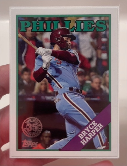 2023 Topps Update #88US-38 Bryce Harper 1988 Topps Baseball 35th Anniversary — front
