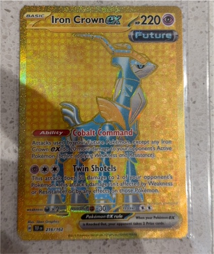 2024 Pokémon Scarlet & Violet Temporal Forces #216 Iron Crown EX — front