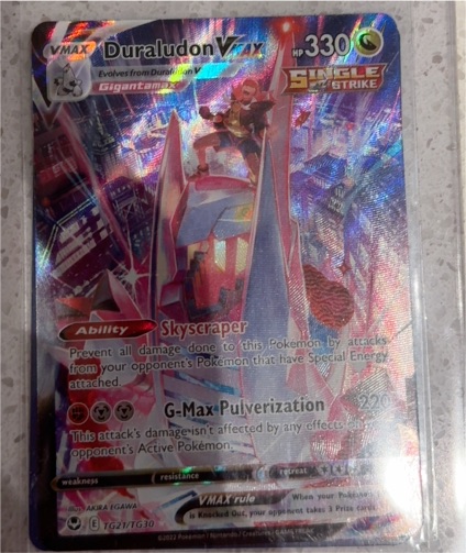 2022 Pokémon Silver Tempest Trainer Gallery #TG21/TG30 Duraludon VMAX — front