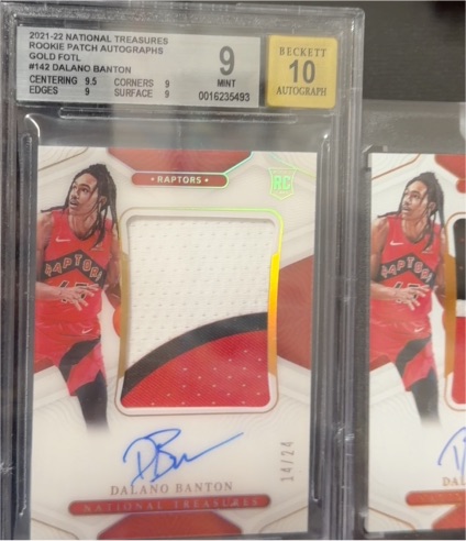 2021-22 National Treasures #142 Dalano Banton — front