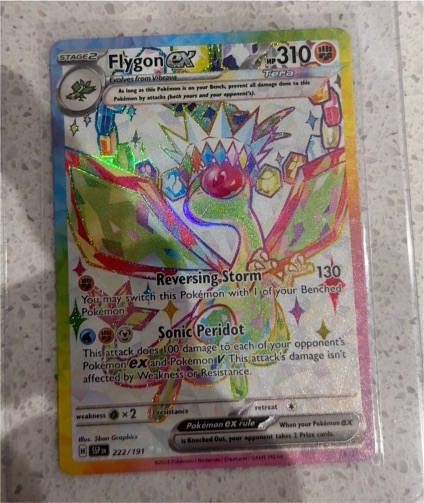 2024 Pokemon SV08: Surging Sparks #222/191 Flygon ex — front