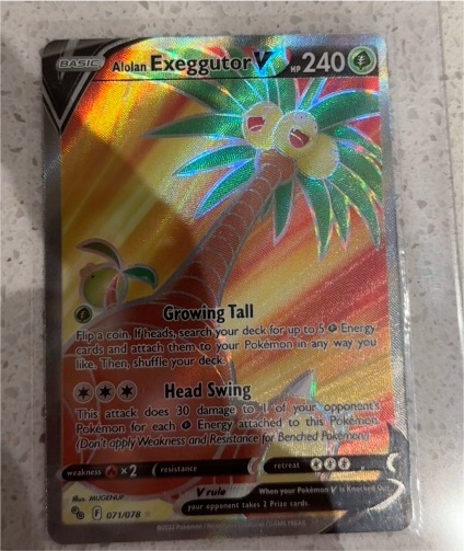 2022 Pokémon TCG Pokemon GO #071 Alolan Exeggutor V — front