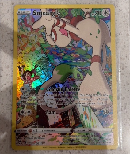 2022 Pokemon Silver Tempest Trainer Gallery #TG10/TG30 Smeargle — front