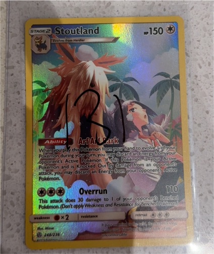 2019 Pokemon Sun & Moon Cosmic Eclipse #248 Stoutland — front