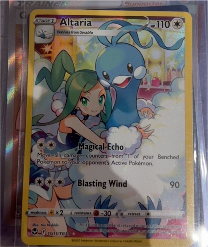 2022 Pokemon Silver Tempest Trainer Gallery #TG11/TG30 Altaria — front