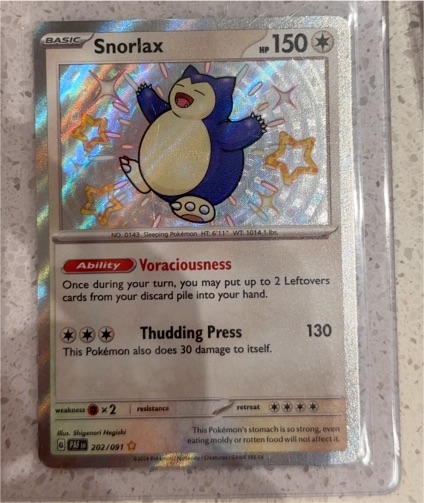 2023 Pokémon TCG Scarlet & Violet Paldean Fates #202 Snorlax — front