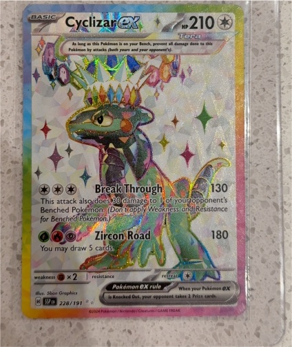 2024 Pokémon TCG Surging Sparks #228/191 Cyclizar ex — front