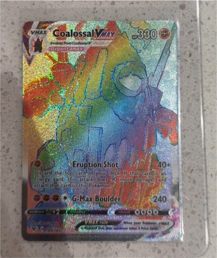 2020 Pokémon TCG Vivid Voltage #189/185 Coalossal VMAX — front