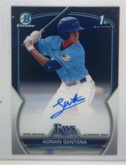 2023 Bowman Chrome Draft #CDA-AS Adrian Santana — front