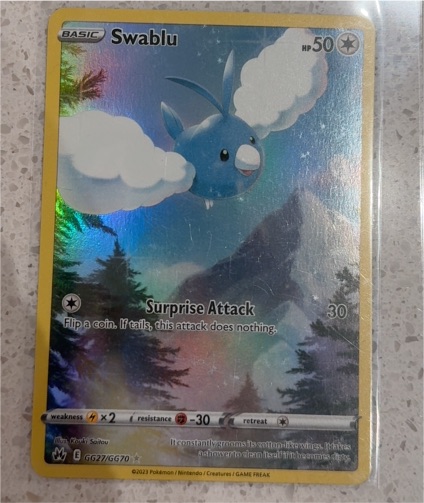 2023 Pokémon Crown Zenith GG27 Swablu — front