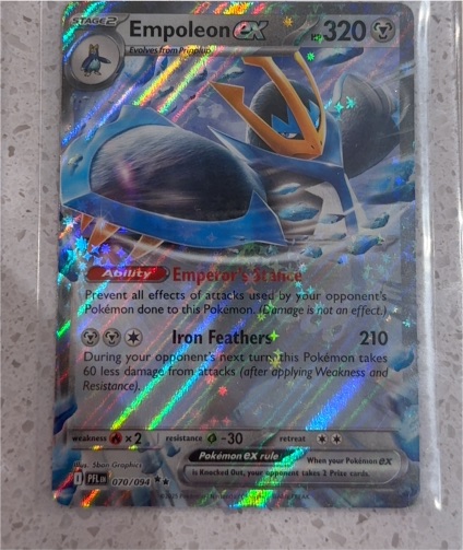 2025 Pokemon Phantasmal Flames #070 Empoleon EX — front