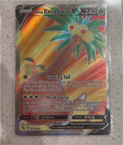 2022 Pokémon TCG Pokemon GO #071 Alolan Exeggutor V — front