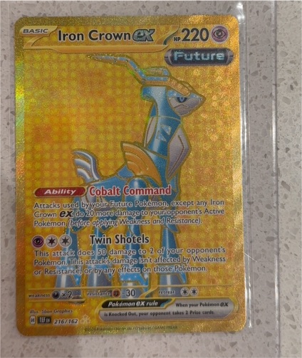 2024 Pokémon Scarlet & Violet Temporal Forces #216 Iron Crown EX — front