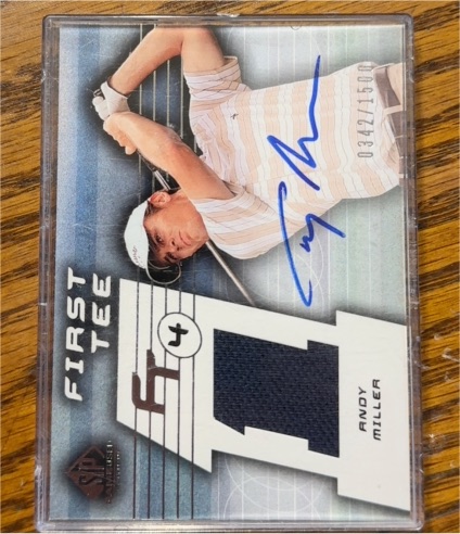 2003 Upper Deck SP Game Used First Tee #71 Andy Miller — front