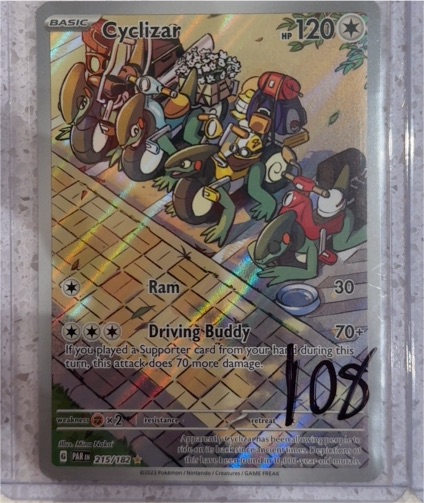 2023 Pokemon SV04: Paradox Rift #215 Cyclizar — front