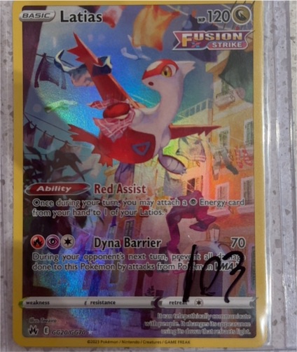 2023 Pokemon Sword & Shield Crown Zenith #GG20 Latias — front