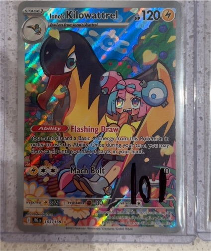 2025 Pokemon SV09: Journey Together #163 Iono's Kilowattrel Illustration Rare — front