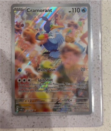 2024 Pokemon TCG SV06 Twilight Masquerade #176 Cramorant Illustration Rare Holo — front
