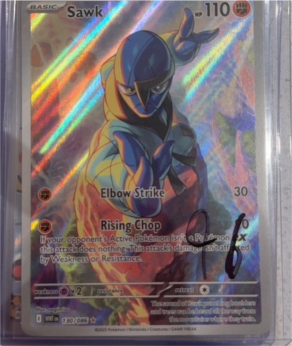 2025 Pokémon Scarlet & Violet #130 Sawk — front