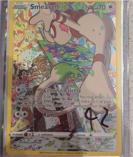2022 Pokémon Sword & Shield Silver Tempest Trainer Gallery #TG10/TG30 Smeargle — front