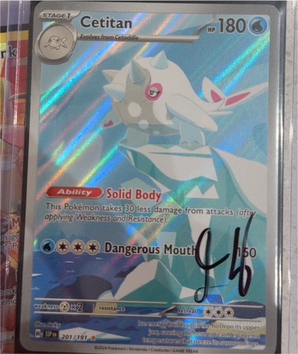 2024 Pokémon SV08: Surging Sparks #201 Cetitan — front