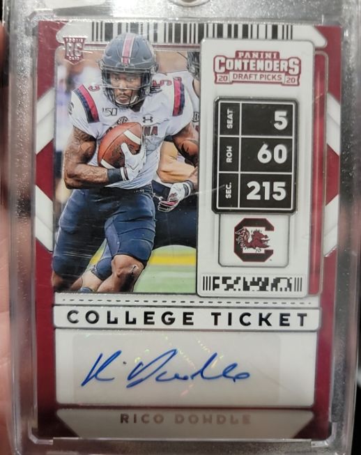 2020 Panini Contenders Draft Picks #267 Rico Dowdle — front