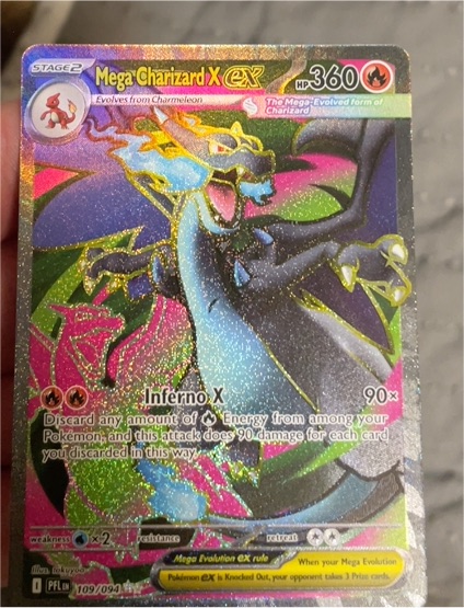 2023 Pokémon Phantasmal Flames #109 Mega Charizard X ex — front