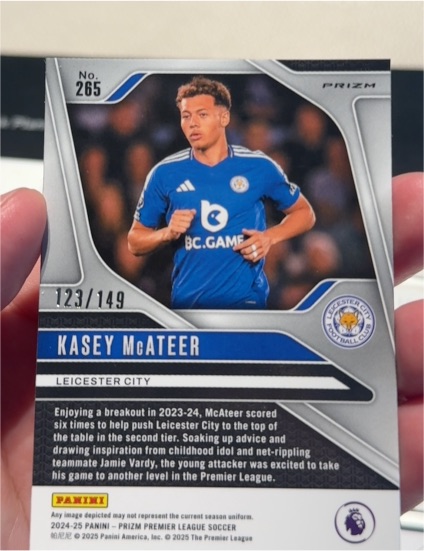 2024 Panini Prizm Premier League #265 Kasey McAteer — front