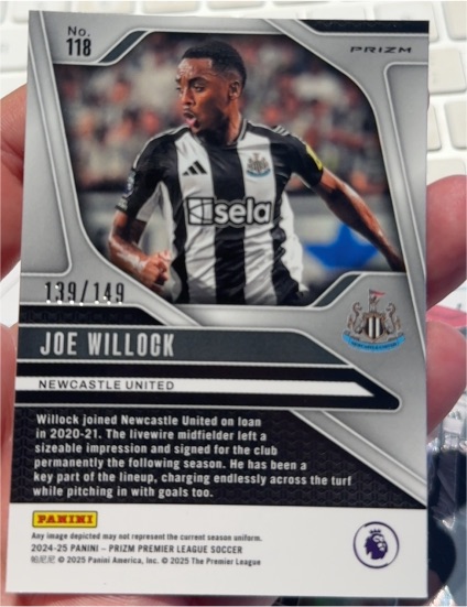 2024-25 Panini Prizm Premier League #118 Joe Willock — front