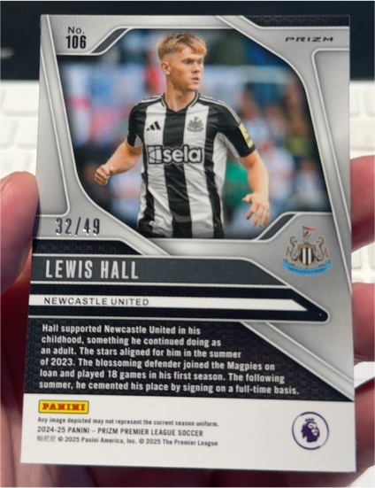 2024-25 Panini Prizm Premier League #106 Lewis Hall — front