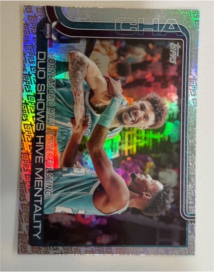2025-26 Topps #283 Hornets Duo Have Powerful Sting: Duo Shows Hive Mentality — front