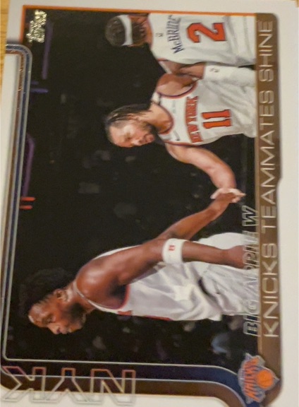 2025-26 Topps #274 Big Apple W: Knicks Teammates Shine — front