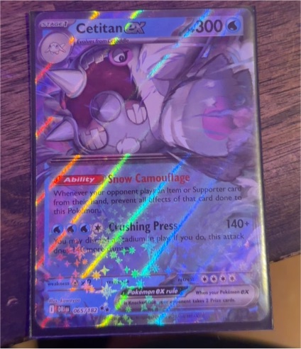 2024 Pokémon SV10: Destined Rivals #065/182 Cetitan EX — front