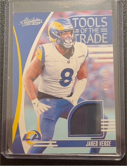 2025 Panini Absolute Tools of the Trade Jared Verse Patch #/299 — front