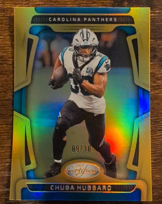 2025 Panini Certified #16 Chuba Hubbard — front