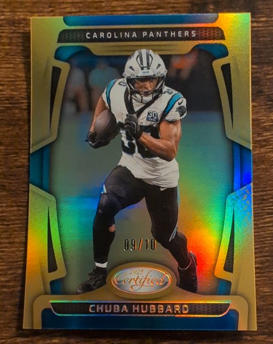 2025 Panini Certified #16 Chuba Hubbard — front