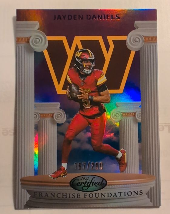2025 Panini Certified #FF0-JDS Jayden Daniels Franchise Foundations — front