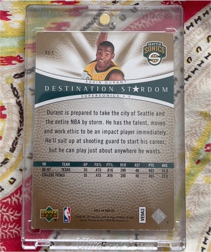 2007-08 SP Authentic Destination Stardom Retail #DS-1 Kevin Durant — front