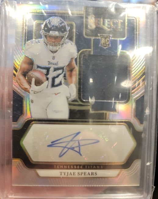 2023 Panini Select #RSM-TSP Tyjae Spears Rookie Patch Auto — front