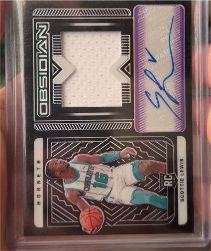2021-22 Panini Obsidian #210 Scottie Lewis Autograph Jersey /99 — front