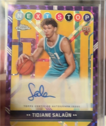2024-25 Topps Chrome #NSS-TS Tidjane Salaün Next Stop Auto RC — front