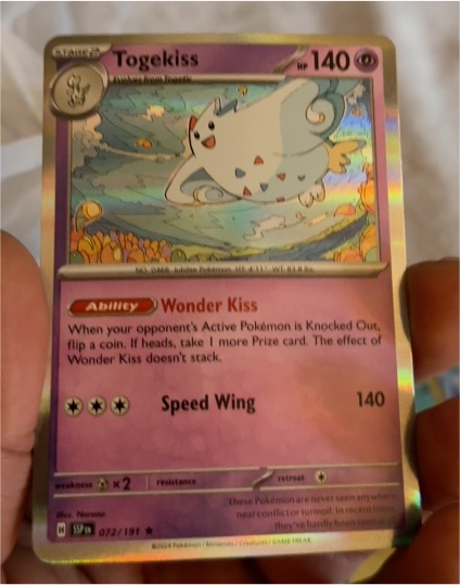 2024 Pokémon SV08: Surging Sparks #072 Togekiss — front