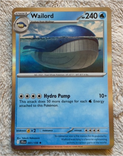 2025 Pokemon Journey Together #041 Wailord — front