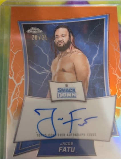 2025 Topps Chrome WWE SmackDown #BBA-JAC Jacob Fatu — front
