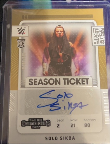 2022 Panini Chronicles WWE Contenders Rookie Season Ticket #RS-SSK Solo Sikoa — front
